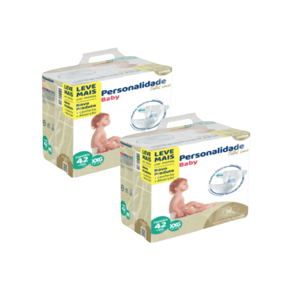 Kit com 2 Pacotes de Fralda Personal – 42 Unidades Cada - e - dona
