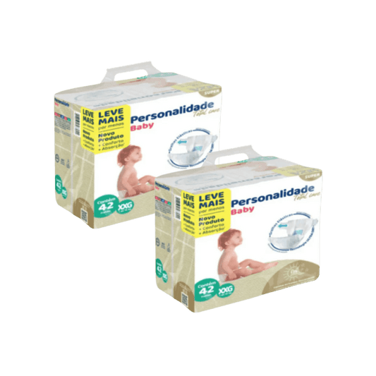 Kit com 2 Pacotes de Fralda Personal – 42 Unidades Cada - e - dona