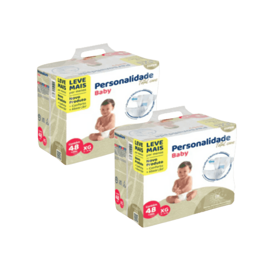 Kit com 2 Pacotes de Fralda Personal Baby Total Care XG – 48 Unidades Cada - e - dona