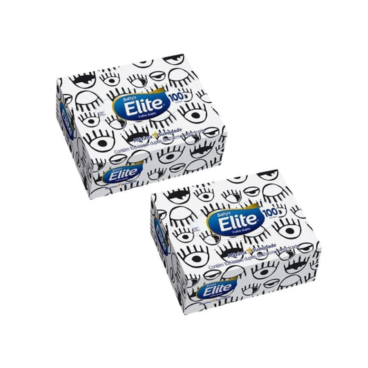 Kit com 2 Pacotes de Lenço de Papel Elite 21x12,7 cm - e - dona