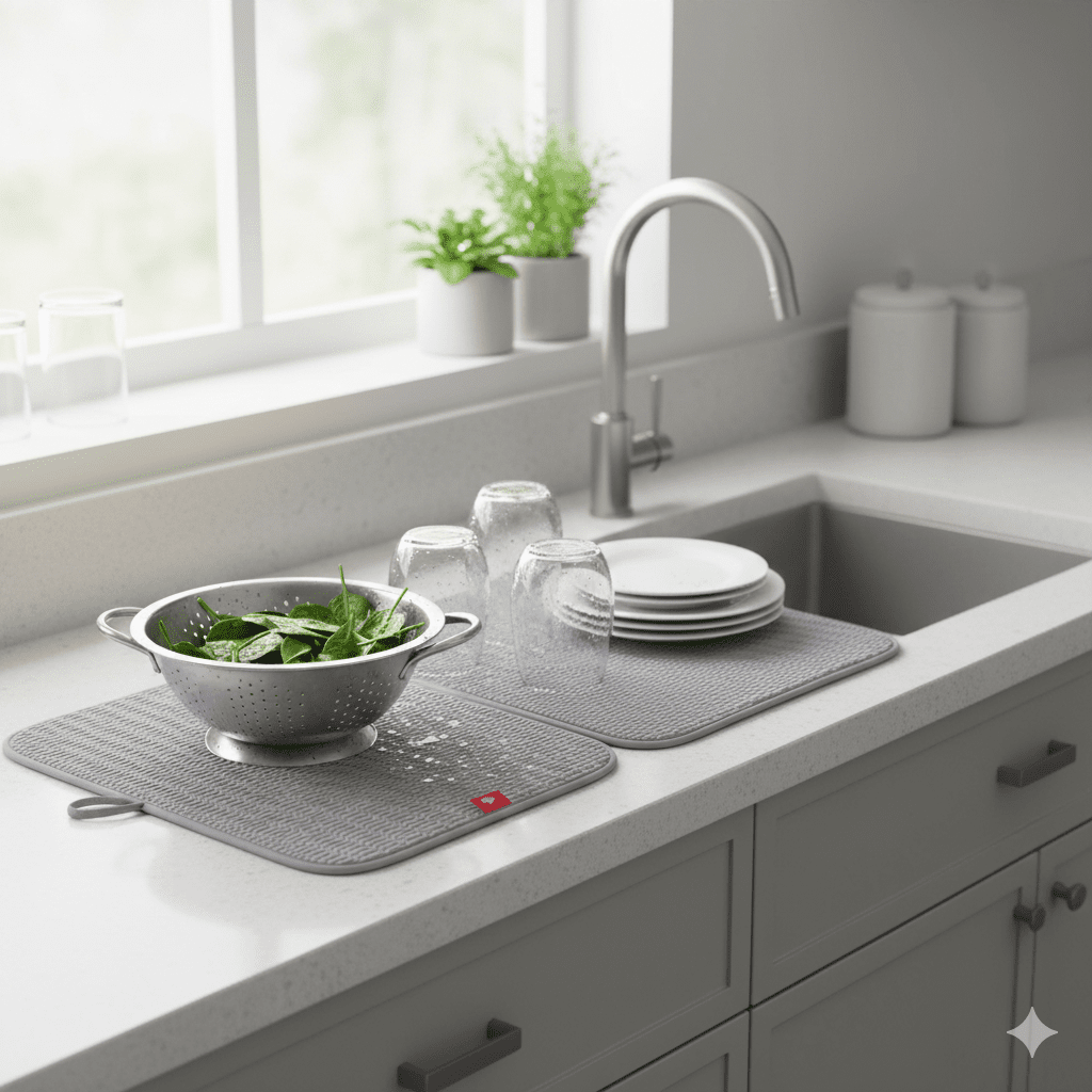 Kit com 2 Panos Escorredores de Microfibra - e - dona