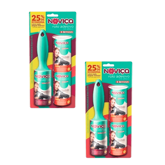 Kit com 2 Rolos Adesivos + Refil Noviça 203 - e - dona