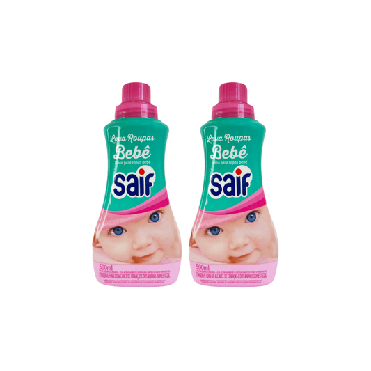 Kit Com 2 Sabão Líquido 500ml Saif Bebe - e - dona