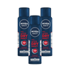 Kit com 3 Antitranspirantes Aerossol NIVEA Men Dry Impact Masculino