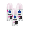 Kit com 3 Antitranspirantes Roll-On Clear B&W Invisible