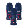 Kit com 3 Antitranspirantes Roll-On NIVEA Men Dry Impact Masculino