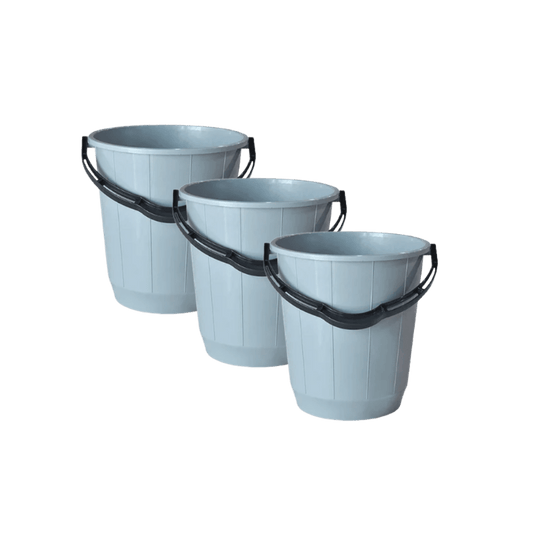 Kit com 3 Baldes 10L Arqplast com Alça Plástica - e - dona
