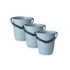 Kit com 3 Baldes 10L Arqplast com Alça Plástica
