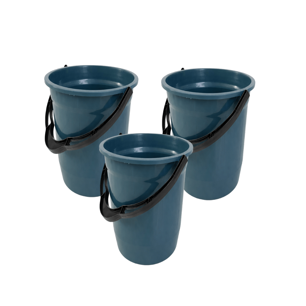 Kit com 3 Baldes 20L Toyplast com Alça de Metal - e - dona