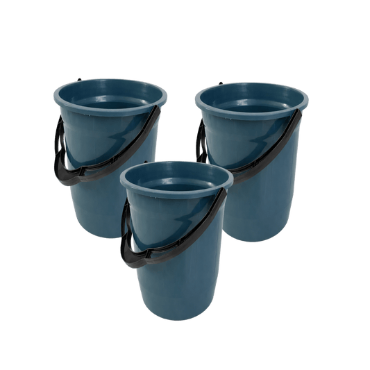 Kit com 3 Baldes 20L Toyplast com Alça de Metal - e - dona