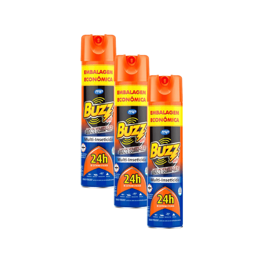 Kit Com 3 Inseticida 400ml Buzz Extreme - e - dona