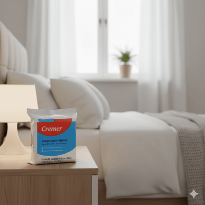 Kit com 3 Lenços para Higiene Cremer Wip - e - dona