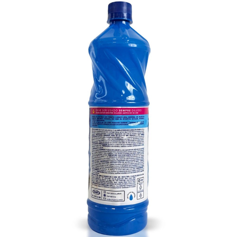 Kit com 3 Limpa Cerâmica Lavanda Azulim 1 Litro - e - dona