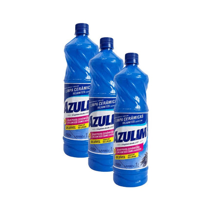 Kit com 3 Limpa Cerâmica Lavanda Azulim 1 Litro - e - dona