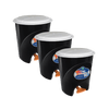 Kit com 3 Lixeiras Fechadas com Pedal 12L