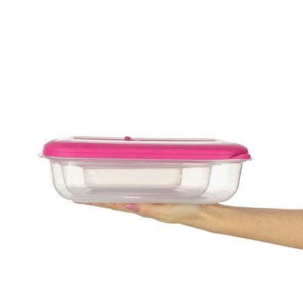 Kit com 3 potes retangular Sanremo Salmão - e - dona