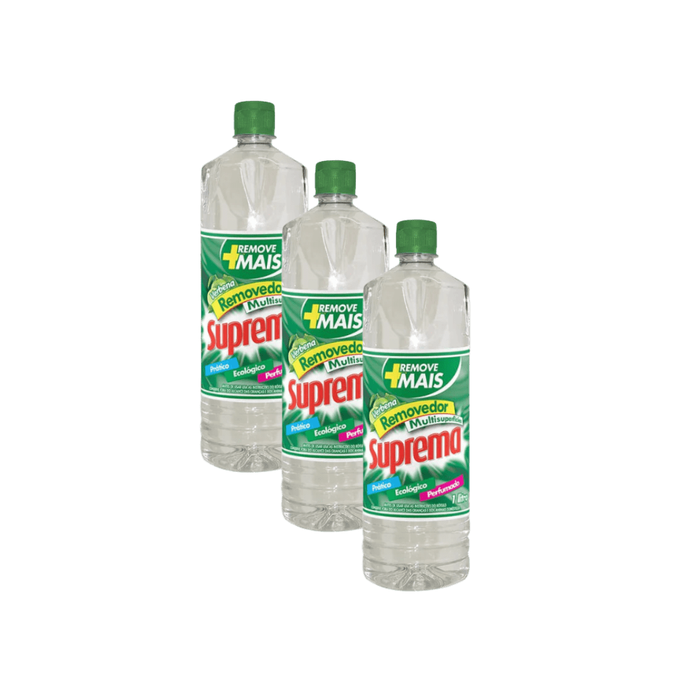 Kit com 3 Removedores de Limpeza Suprema 1L Verbena - e - dona