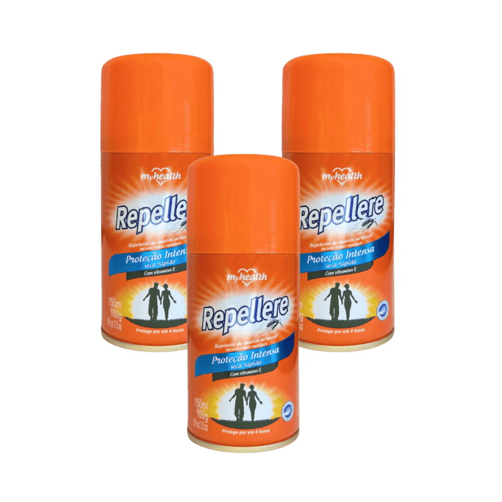 Kit com 3 Repelentes Aerosol 150ml Reppeller - e - dona