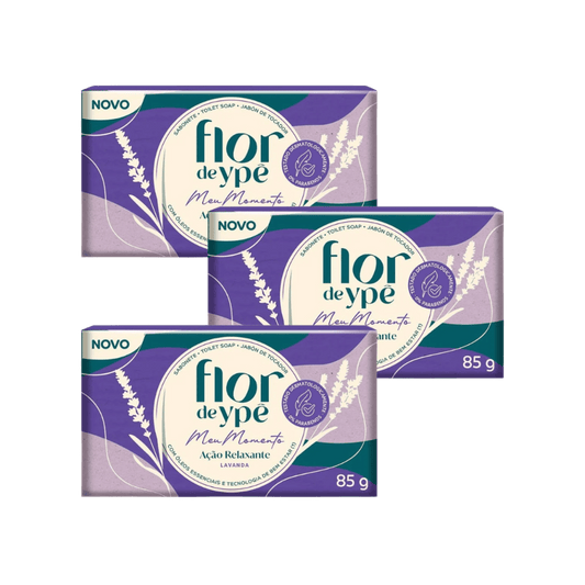 Kit com 3 Sabonetes 85g Meu Momento Flor de Ypê - e - dona