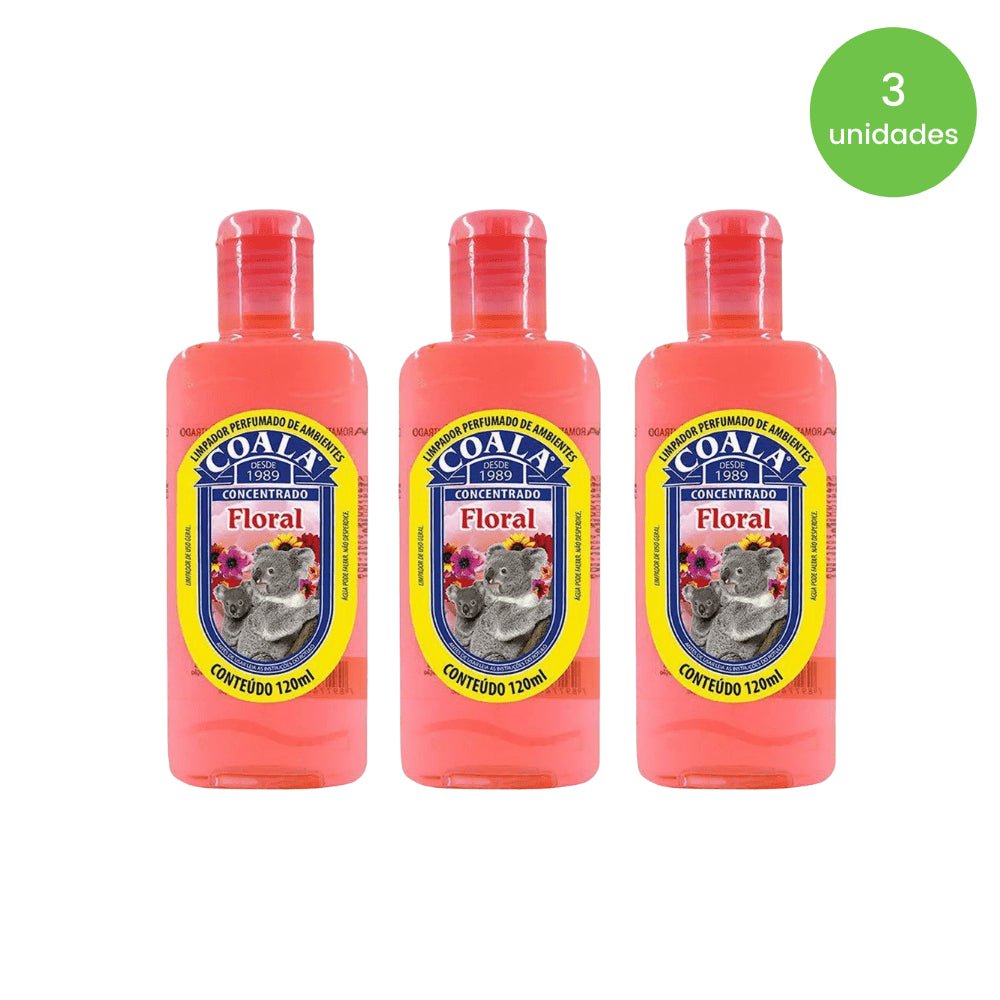 Kit com 3 unidades do Limpador Perfumado Coala 120ml - e - dona