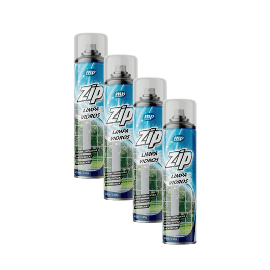 Kit com 4 Limpa Vidro Spray 400ml Trad Zip - e - dona
