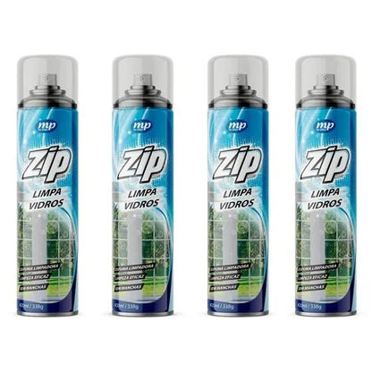 Kit com 4 Limpa Vidro Spray 400ml Trad Zip - e - dona
