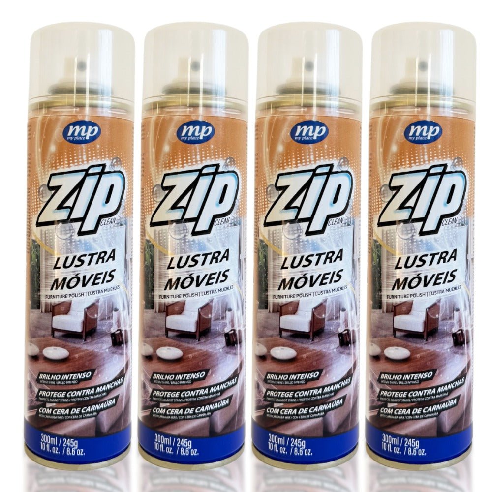 Kit com 4 Lustra Móveis Spray 300ml Zip - e - dona