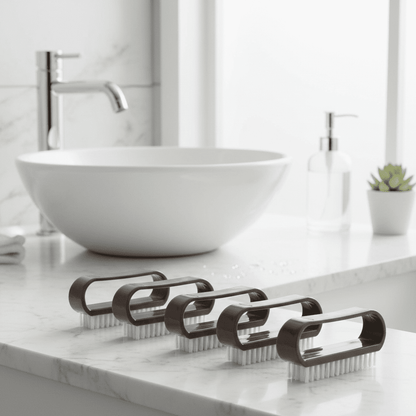 Kit com 6 Escovas para Unhas com Cabo Plástico Bettani - e - dona