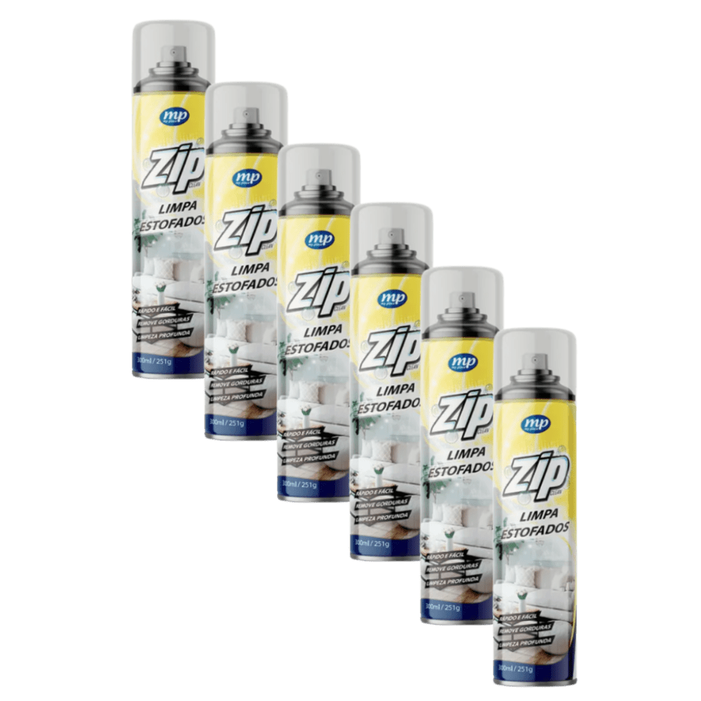 Kit com 6 Unidades Limpa Estofados Zip Spray 300ml - e - dona