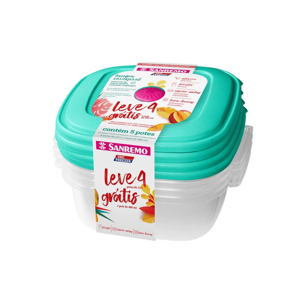 Kit com potes sanremo Leve 3 pague 2 cores diversas - e - dona