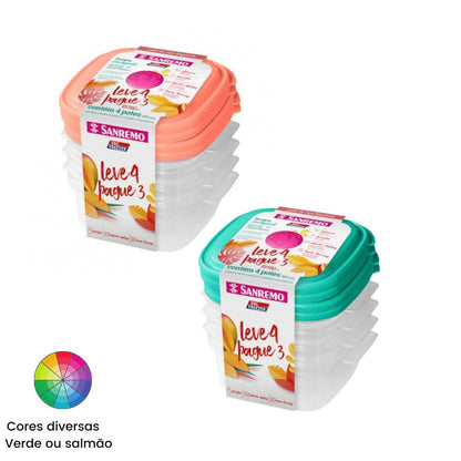 Kit com potes sanremo Leve 4 pague 3 cores diversas - e - dona