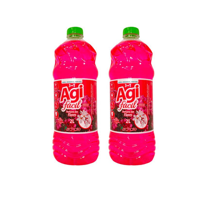 Kit de 2 Desinfetantes Floral Agi Fácil 2 litros - e - dona