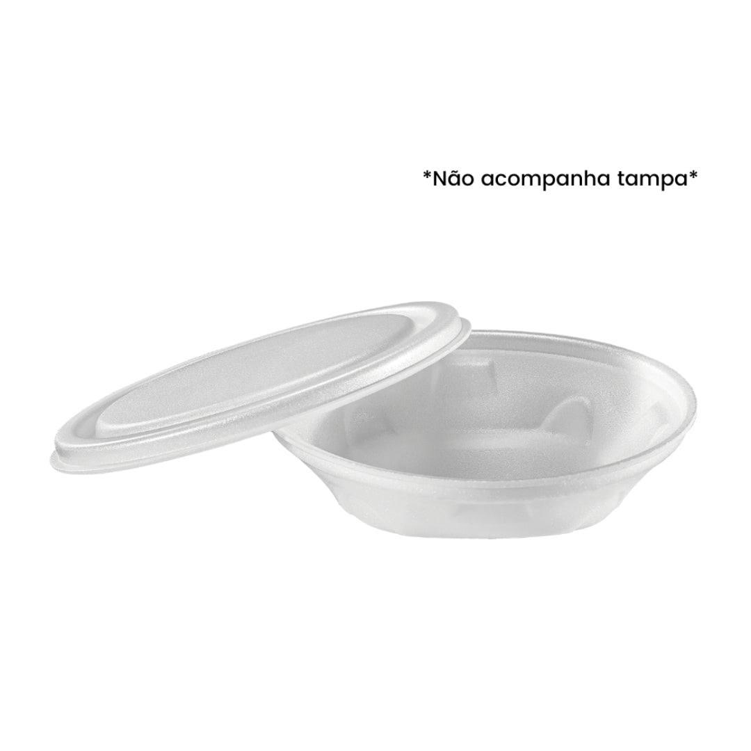 Kit de 2 Pacotes de Marmitex de Isopor 500ml sem tampa Bom Apetite com 50 unidades - e - dona
