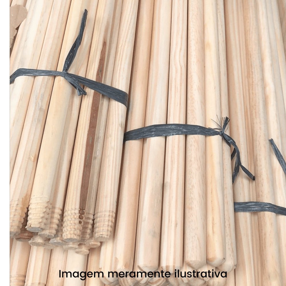 Kit de 3 Cabos de Madeira para Vassoura / Rodo com Rosca 1,50 m DSR - e - dona