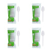 Kit de Colher para Sobremesa 12,2cm Branca Cropac  4 Pacotes com 50 unidades