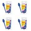 Kit de Colher para Sobremesa 12,35cm Azul Royal Strawplast 4 Pacotes com 50 unidades