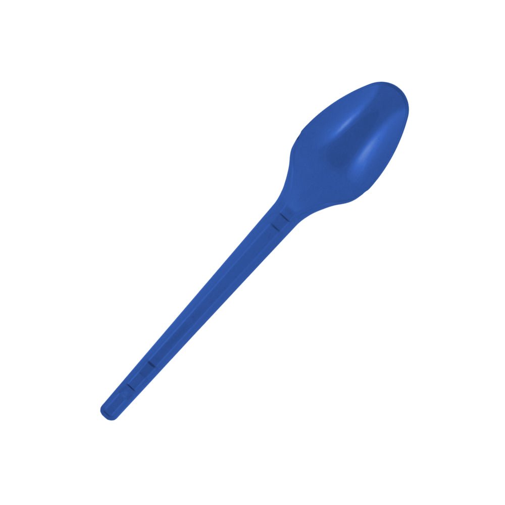Kit de Colher para Sobremesa 12,35cm Azul Royal Strawplast 4 Pacotes com 50 unidades - e - dona