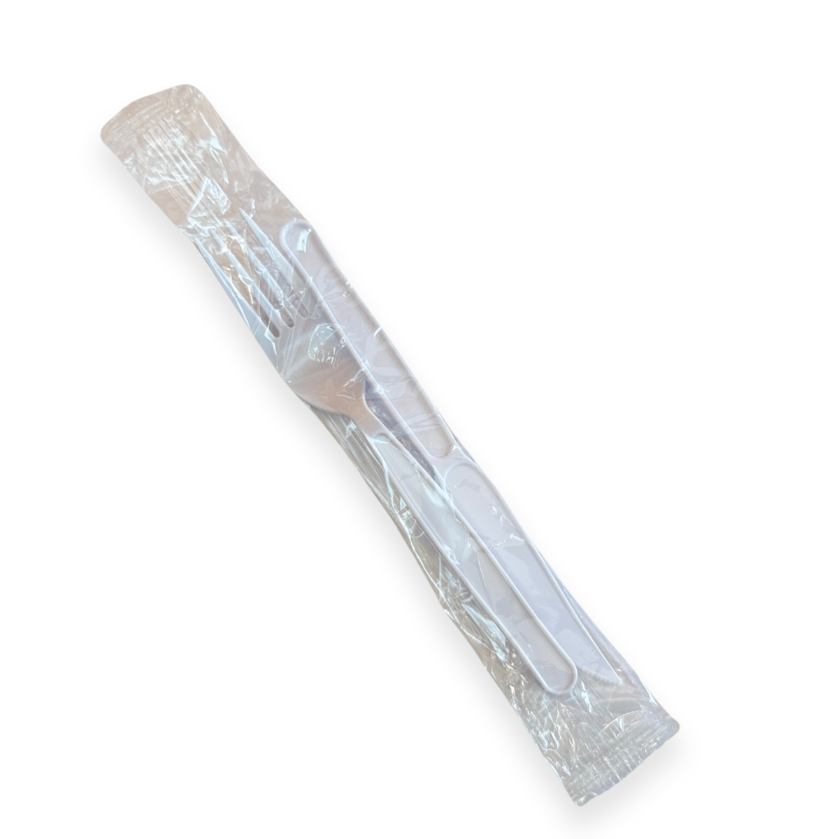Kit de Garfo e Faca Reforçados 17,5cm Branco embalado individualmente Goldenplast com 50 unidades - e - dona
