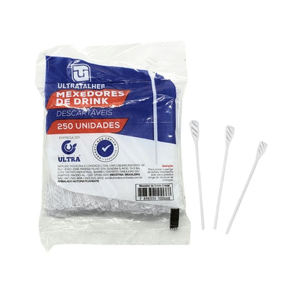 Kit de Mexedor para Drink Cristal Ultra 2 Pacotes com 250 unidades - e - dona