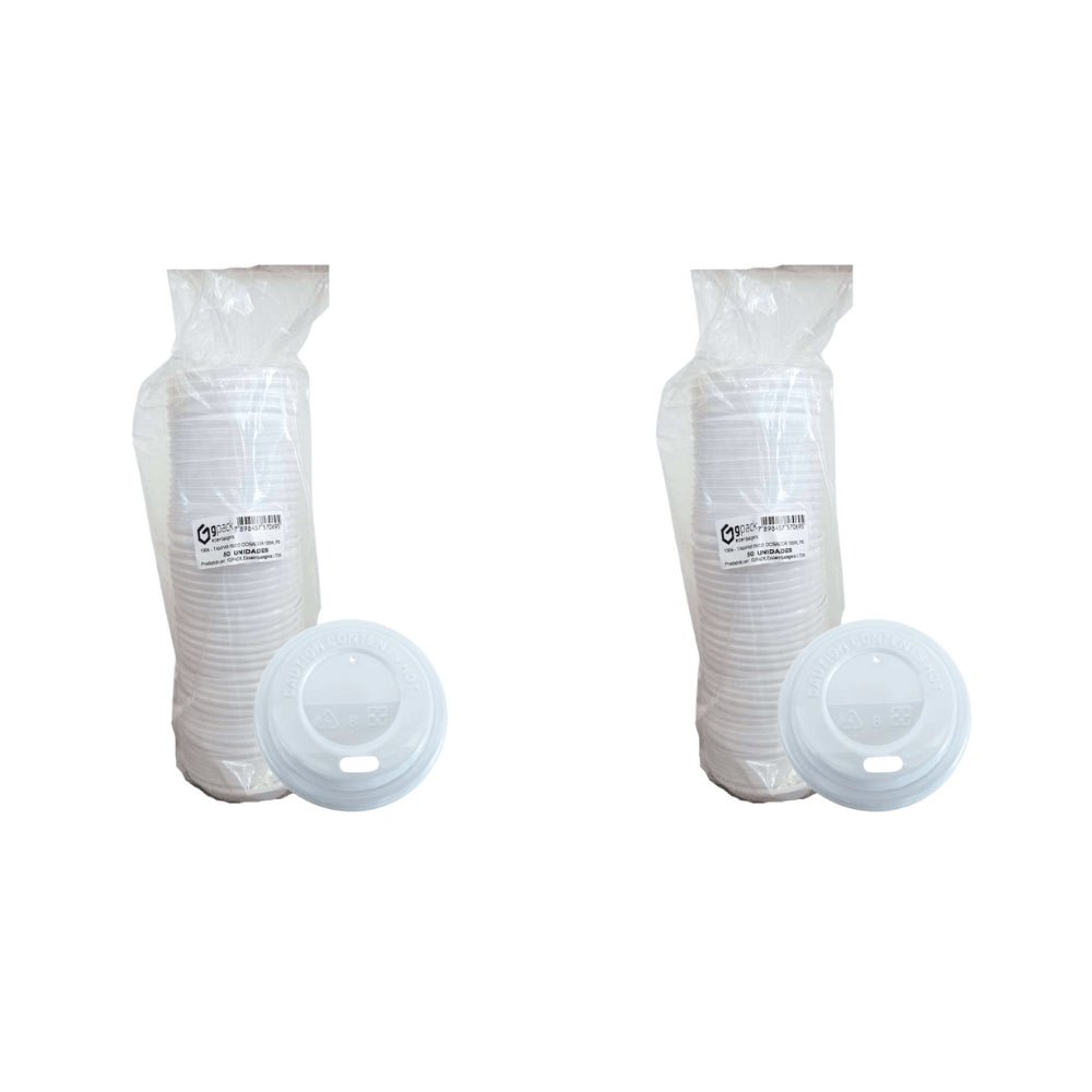 Kit de Tampa com Bico dosador para o Copo de papel 120ml Gpack 2 Pacotes com 50 unidades - e - dona
