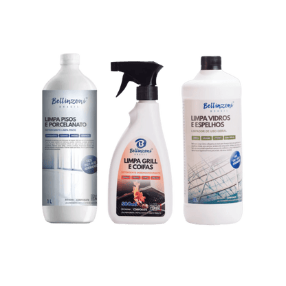 Kit Limpa Vidros, Espelhos, Pisos e Grelha Bellinzoni - e - dona