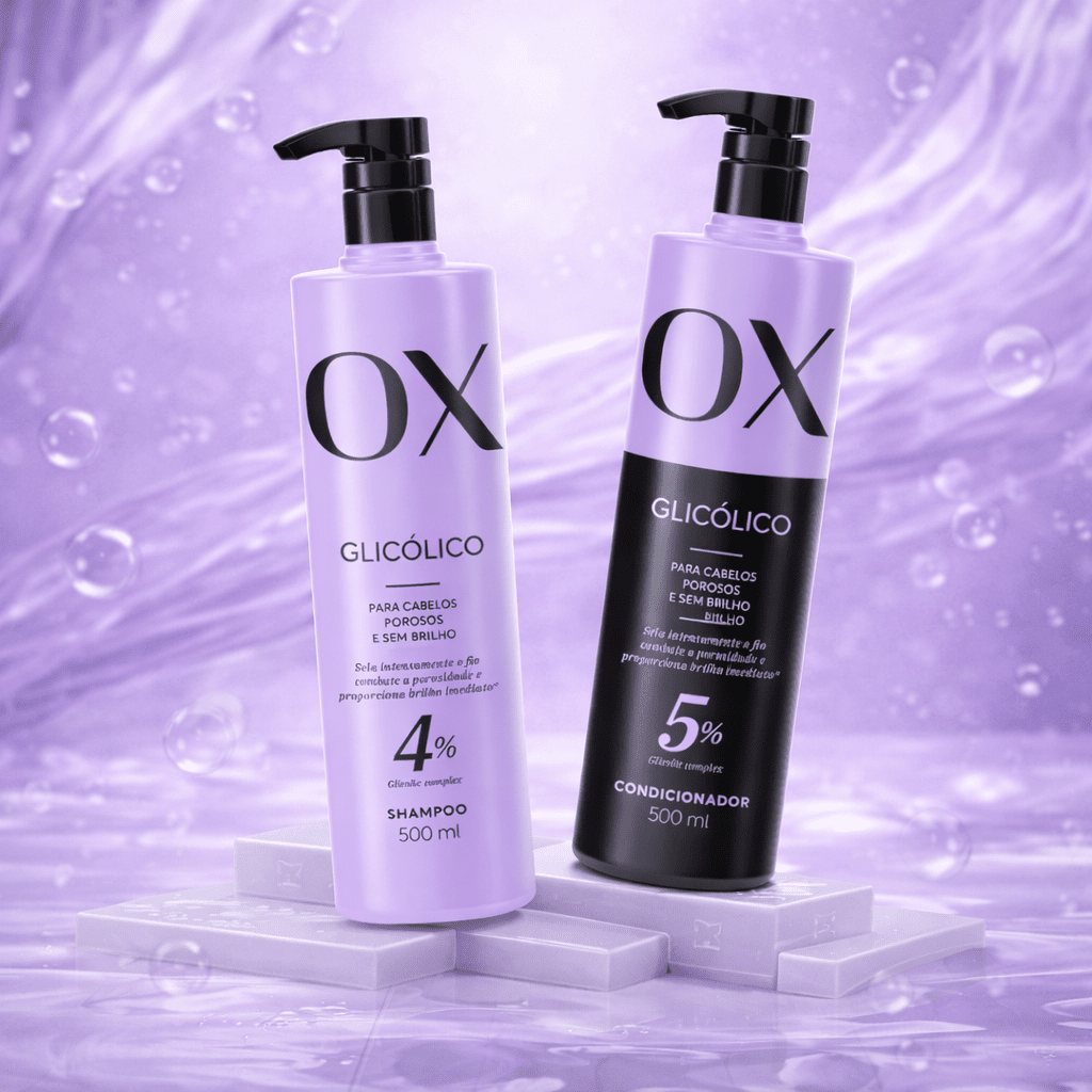 Kit OX Glicólico Shampoo + Condicionador 500ml Cada - e - dona