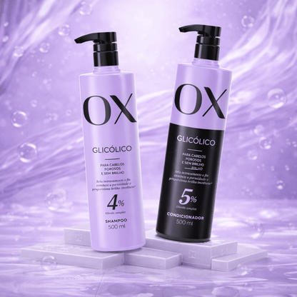 Kit OX Glicólico Shampoo + Condicionador 500ml Cada - e - dona