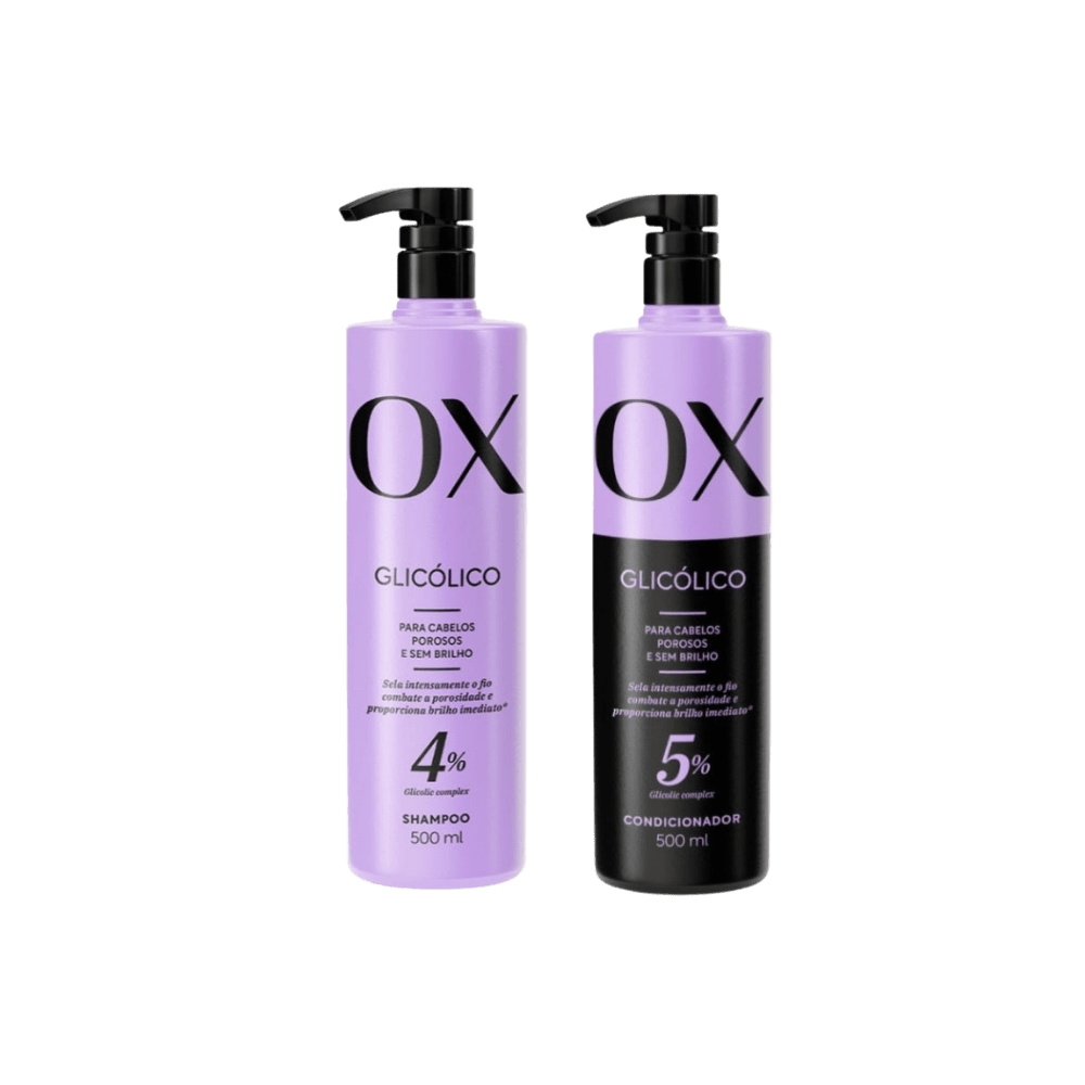 Kit OX Glicólico Shampoo + Condicionador 500ml Cada - e - dona