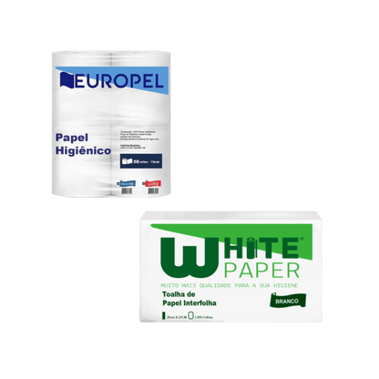 Kit Pano Interfolha 2 Dobras 21x22cm White Paper - e - dona