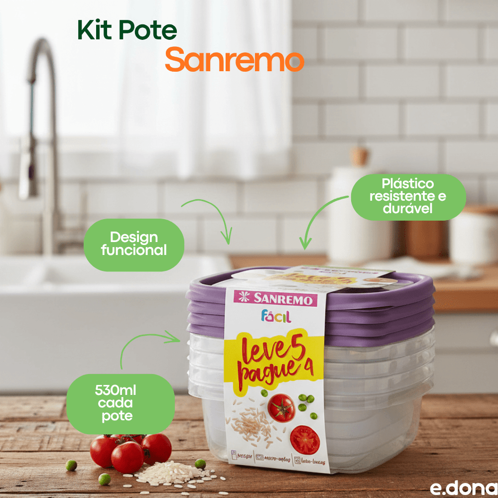 Kit Pote Sanremo 530ml - e - dona
