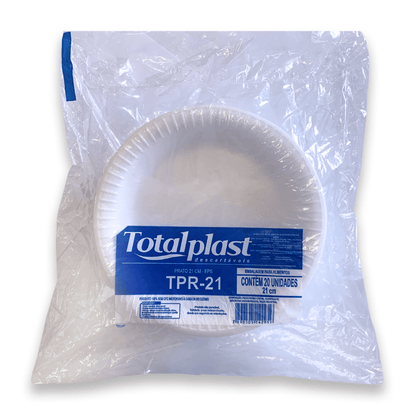 Kit Prato Isopor Raso 21 Cm Totalplast Com 20 Unidades - e - dona