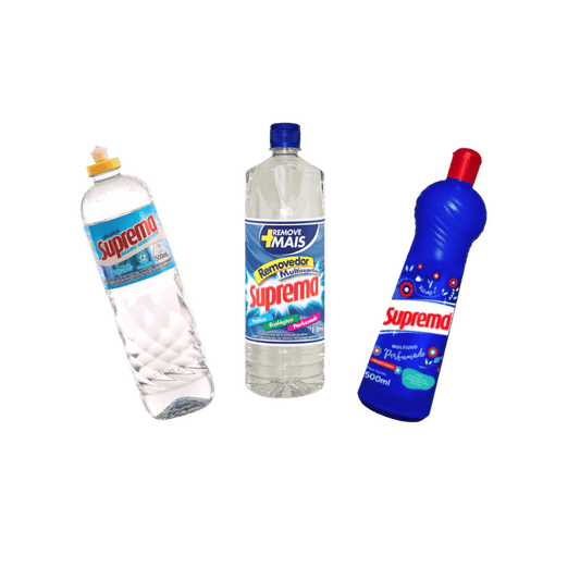 Kit Removedor para Limpeza 1L Tradicional Suprema + Detergente Suprema 500ml + Multiuso Tradicional 500ml - e - dona