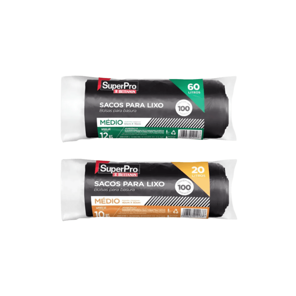 Kit Saco para Lixo 20L Preto Bettanin - e - dona