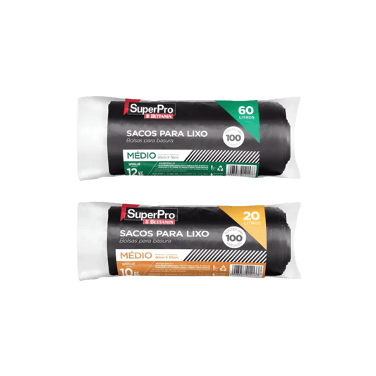Kit Saco para Lixo 20L Preto Bettanin - e - dona